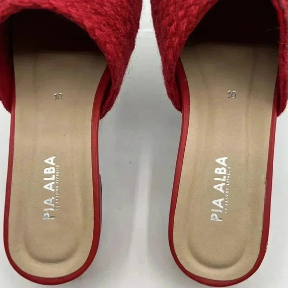 Pia Alba by Bayong Republic Red Macrame with a Floral painted Slip-On Mules 10 - Picture 9 of 10
